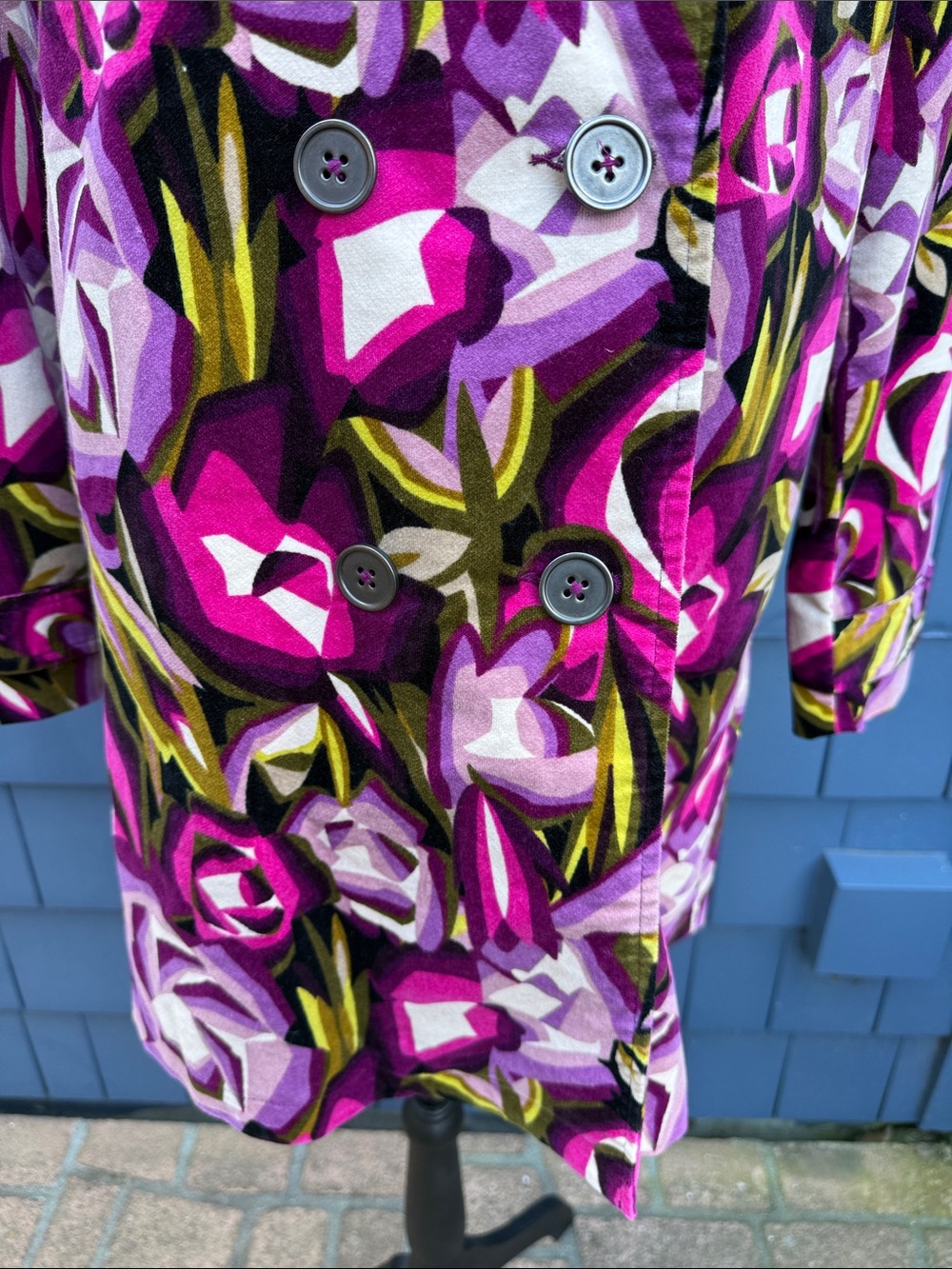 Missoni for Target Purple Pink Floral Double-Breasted Coat XL - Picture 4 of 11